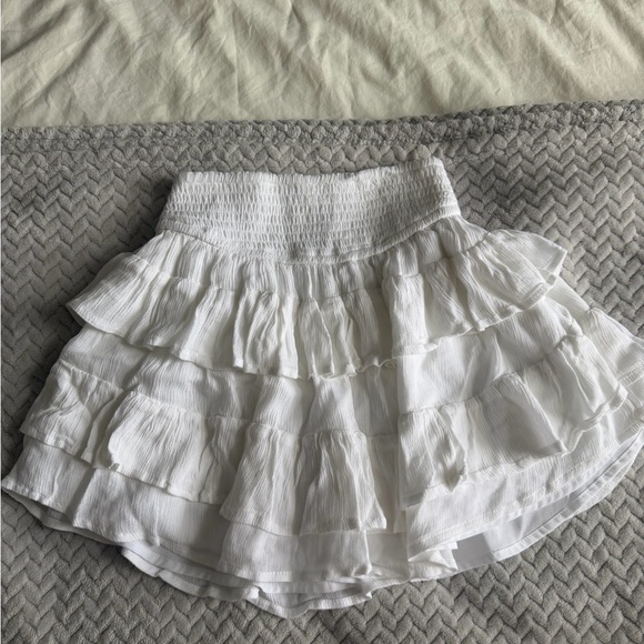 Hollister White Tiered Ruffle Mini Skirt - Picture 5 of 12